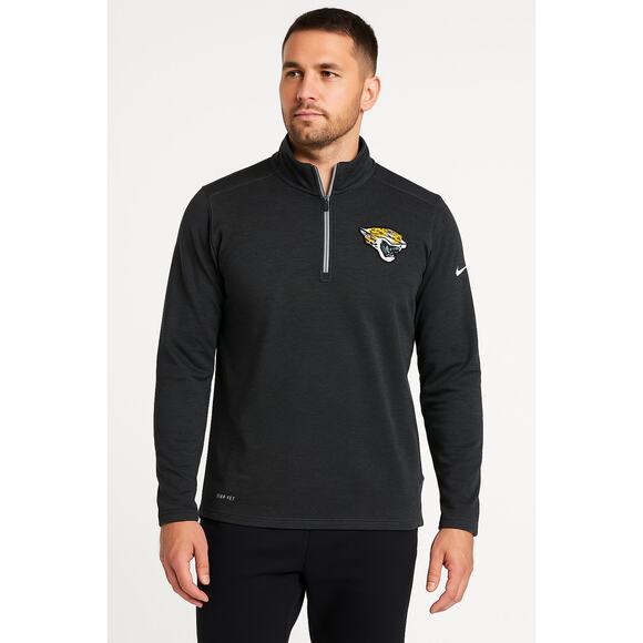 Nike Jacksonville Jaguars Gray Dri Fit Quarter-Zip Pullover Jacket size Medium - Picture 1 of 6
